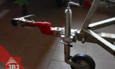 Support wheel for trailer for quads