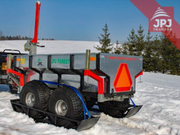 ski for atv trailer worker