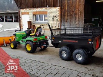 atv trailer profi gardener behind small tractor