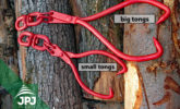 small and big timber tongs