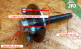 wheel hub JPJ250 unpainted - dimensions