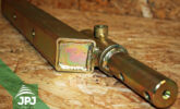 Pivoting ATV trailer shaft unpainted - detail