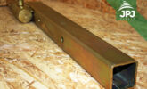 Pivoting ATV trailer shaft unpainted - detail
